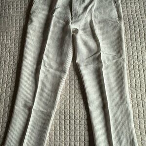 Cubavera 100% Linen Pants 36x30 • Beige Striped • Beach Resort Wear